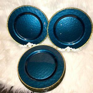 NWOT Pier 1 Turquoise Chargers/Plates